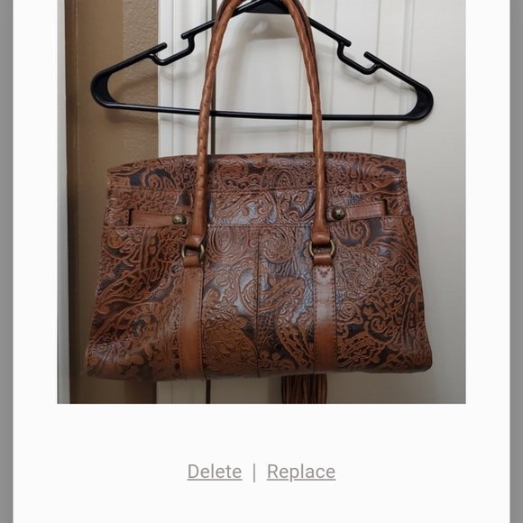 Authentic Patricia Nash Tooled Vienna Satchel - Picture 9 of 10